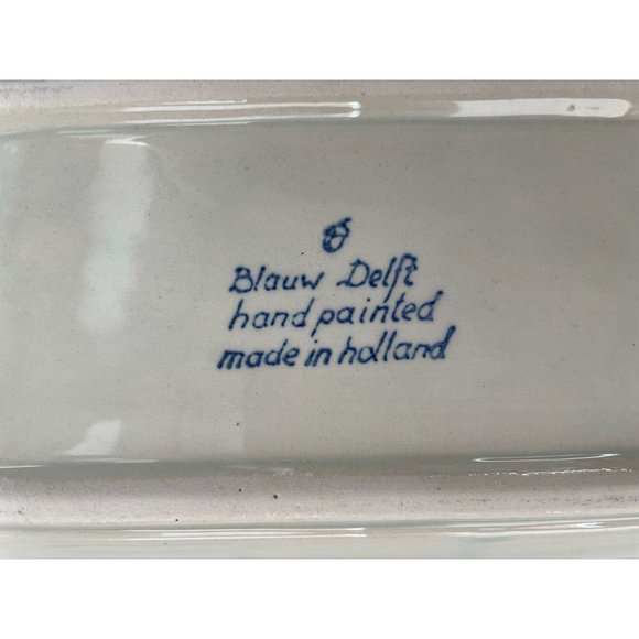 Vintage Delft Blue Ceramic Divided Trinket TRAY Plate  Sushi Plate ? - Picture 4 of 9